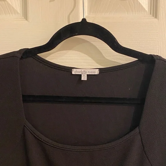 Charlotte Russe Black and White Fit and Flare Work Dress - Picture 4 of 8